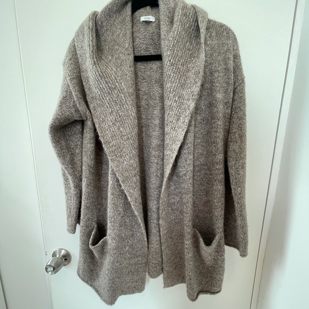Vince Hooded Mohair & Wool Cardigan